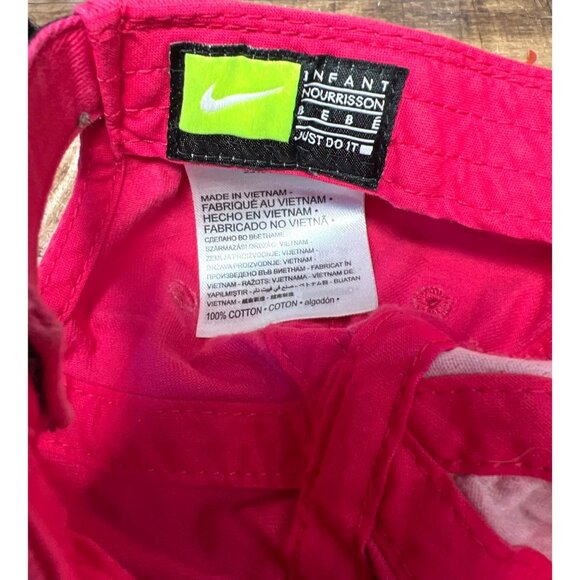 Nike Hot Pink Adjustable Cotton Baseball Cap Infant - Picture 4 of 4